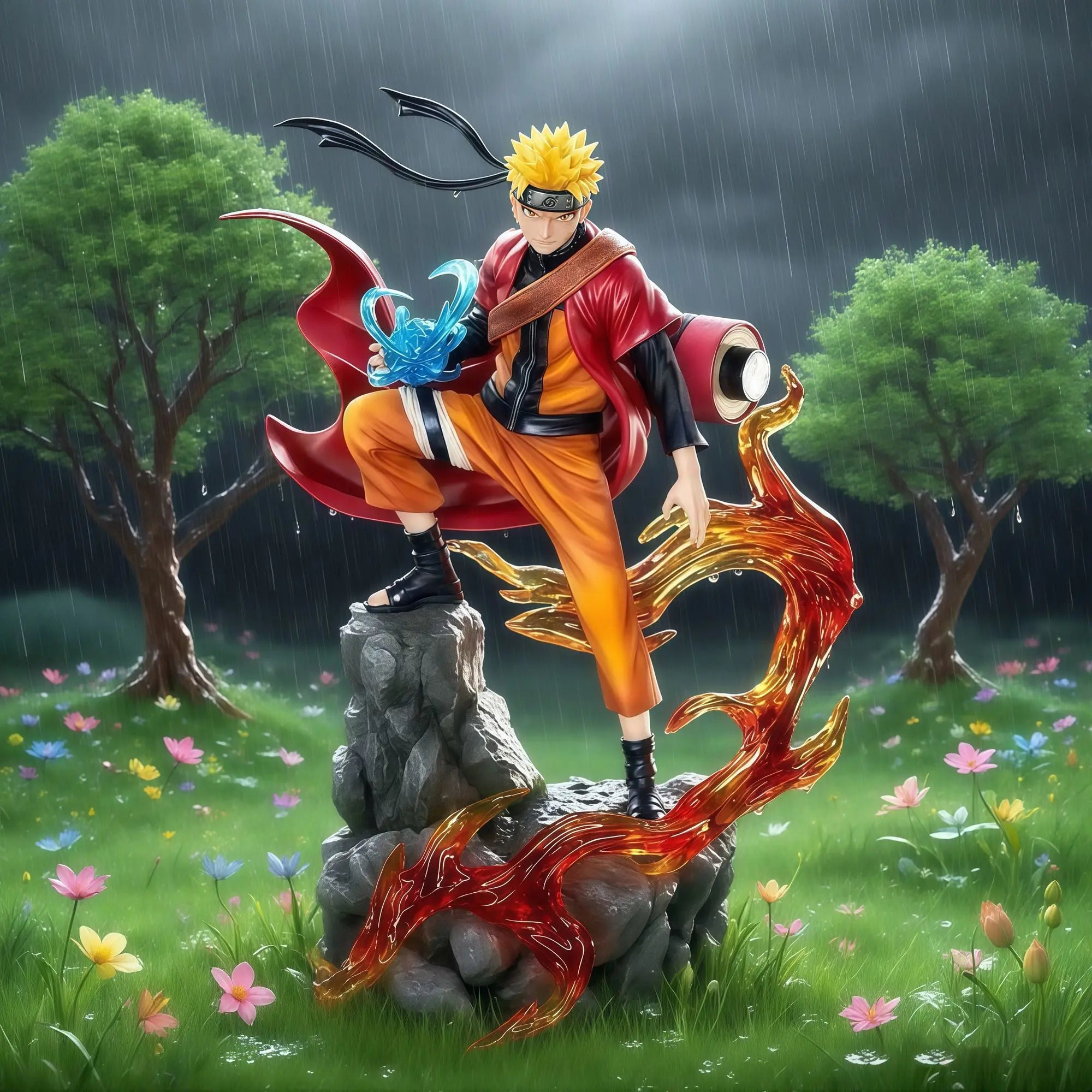 27Cm Naruto Anime Figure Uzumaki Naruto Uchiha Sasuke Action Model Pvc Statue Desktop Ornament Collection Toys Gift